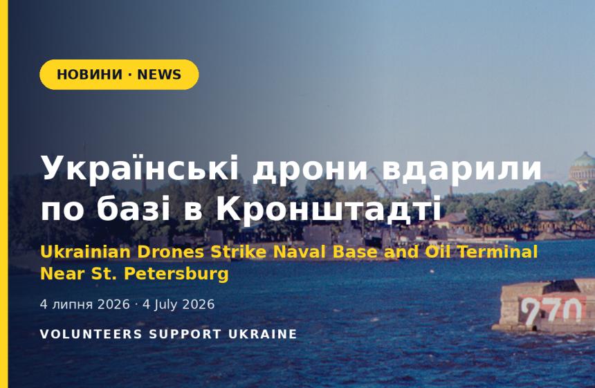 Українські дрони вдарили по базі в Кронштадті та нафтовому терміналу під Санкт-Петербургом