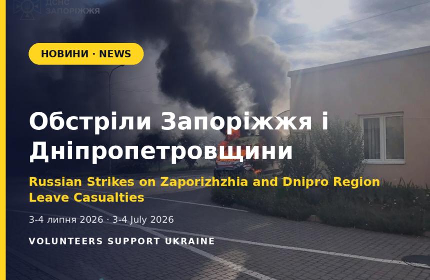 Обстріли Запоріжжя і Дніпропетровщини: є загиблий і поранені