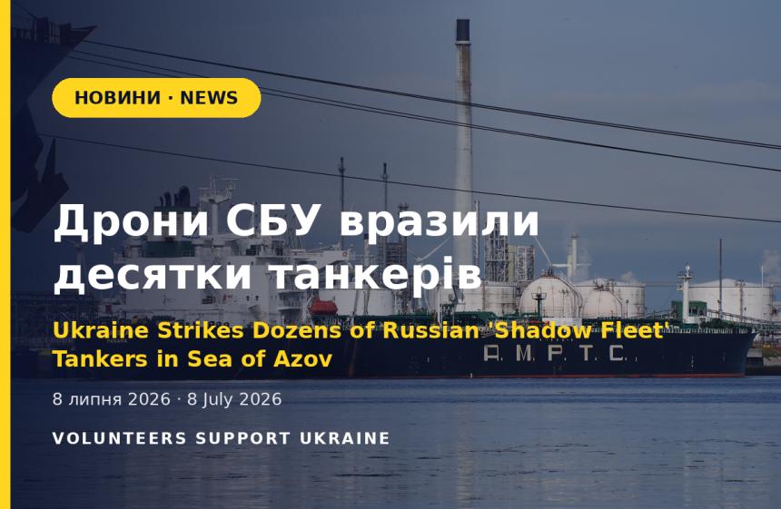 Дрони СБУ вразили десятки танкерів "тіньового флоту" РФ в Азовському морі