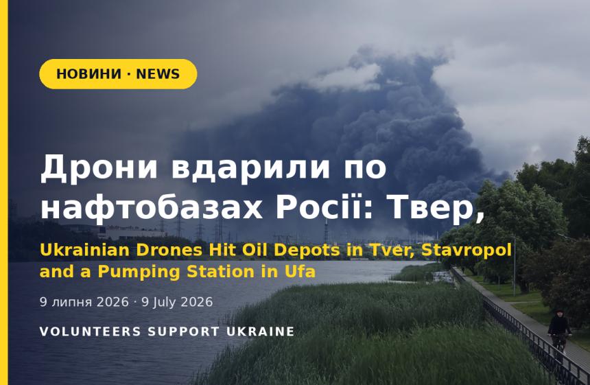 Дрони вдарили по нафтобазах Росії: Твер, Ставрополь і насосна станція в Уфі
