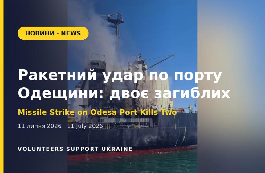 Ракетний удар по порту Одещини: двоє загиблих