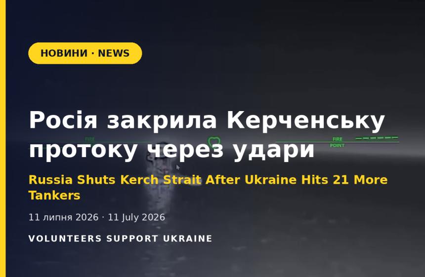 Росія закрила Керченську протоку через удари по 21 танкеру