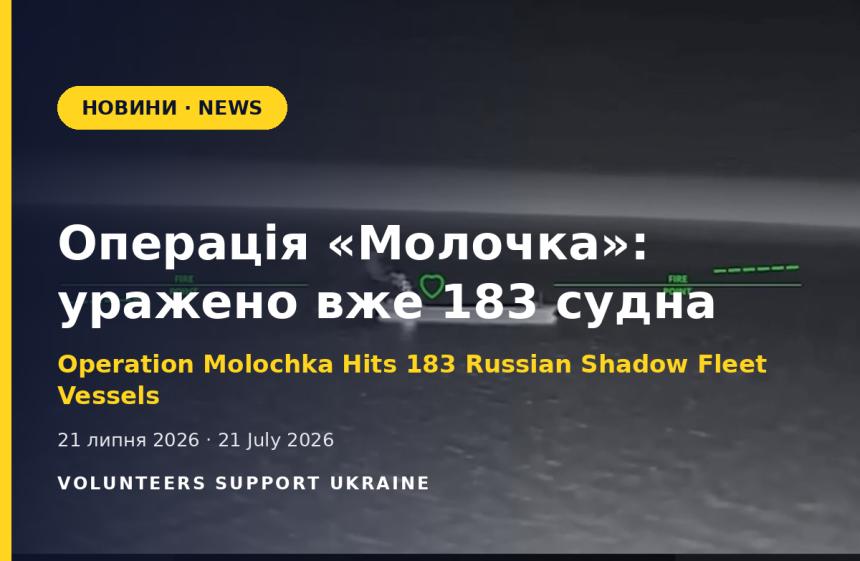 Operation Molochka: Ukraine Hits 183 Russian Shadow Fleet Vessels