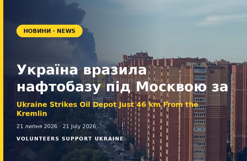 Ukraine Strikes Oil Depot Just 46 km From the Kremlin