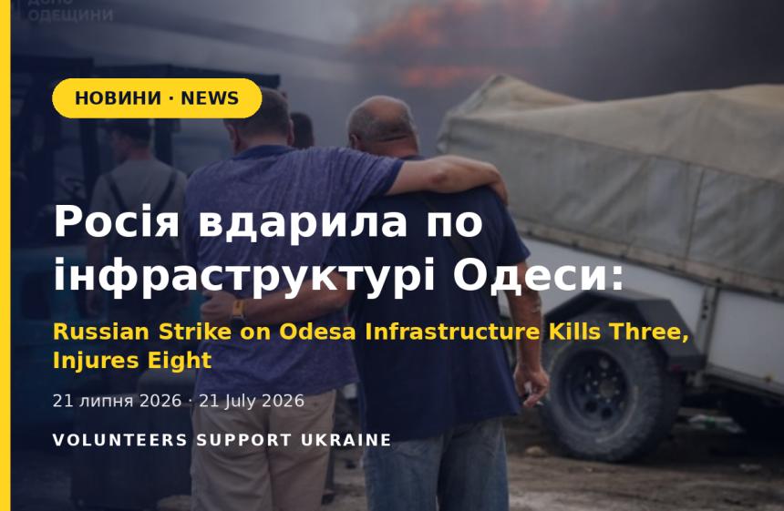 Russian Strike on Odesa Infrastructure Kills Three, Injures Eight