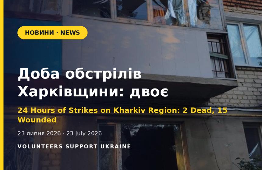 Доба обстрілів Харківщини: двоє загиблих, 15 поранених