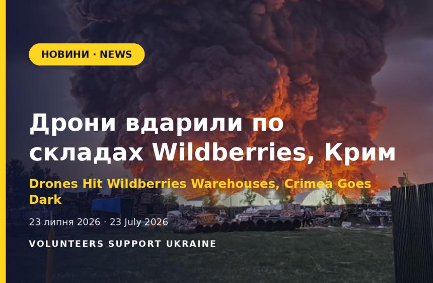 Дрони вдарили по складах Wildberries у Краснодарі, Крим знову без світла