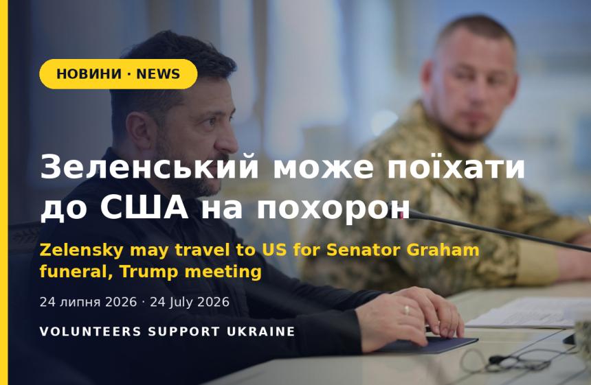 Zelensky May Travel to US for Senator Graham's Funeral, Trump Meeting
