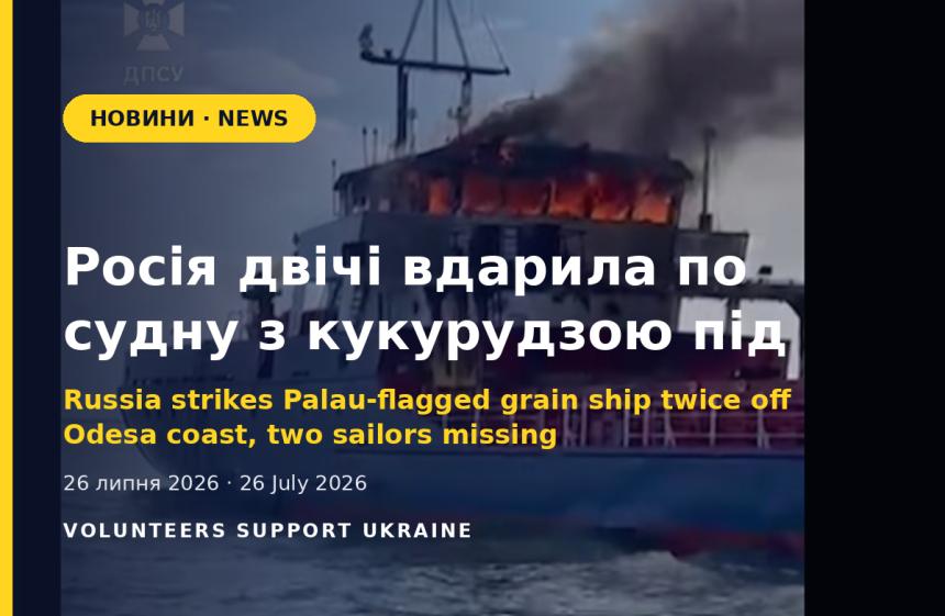 Росія двічі вдарила по судну з кукурудзою під прапором Палау: двоє моряків зникли безвісти