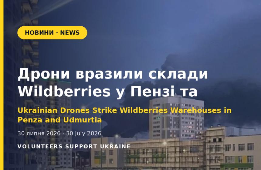 Дрони вразили склади Wildberries у Пензі та Удмуртії