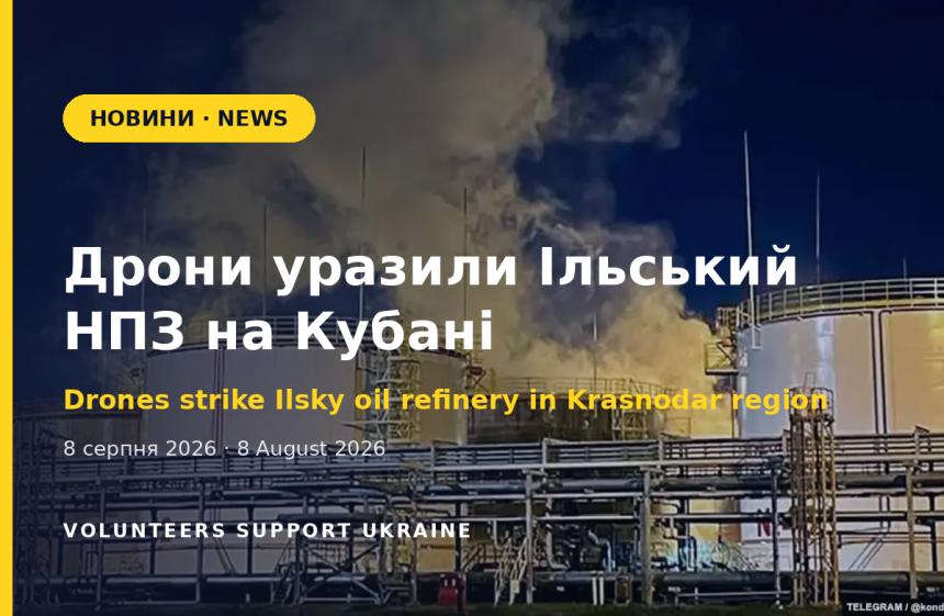Дрони уразили Ільський НПЗ на Кубані та промисловий об'єкт у Самарській області