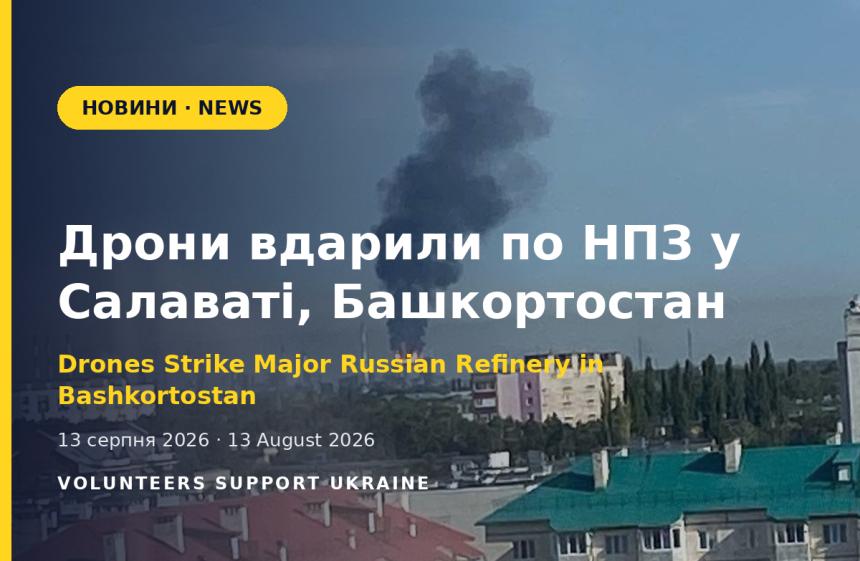 Дрони вдарили по нафтопереробному заводу в Салаваті, Башкортостан