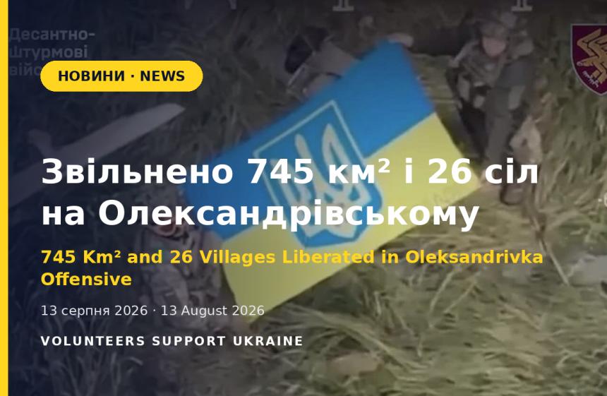 Oleksandrivka Offensive: 745 Km² and 26 Villages Liberated