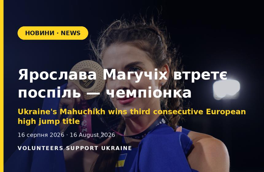 Ярослава Магучіх втретє поспіль виборола золото чемпіонату Європи зі стрибків у висоту