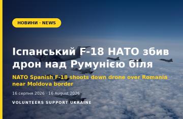 Іспанський F-18 НАТО збив дрон, що порушив повітряний простір Румунії біля кордону з Молдовою