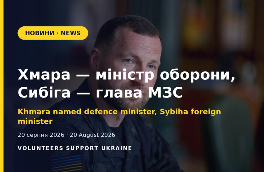 Ukraine's parliament confirms Yevhenii Khmara as defence minister and Andrii Sybiha as foreign minister