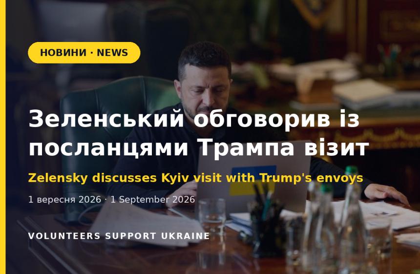 Зеленський обговорив із посланцями Трампа дати їхнього першого візиту до Києва