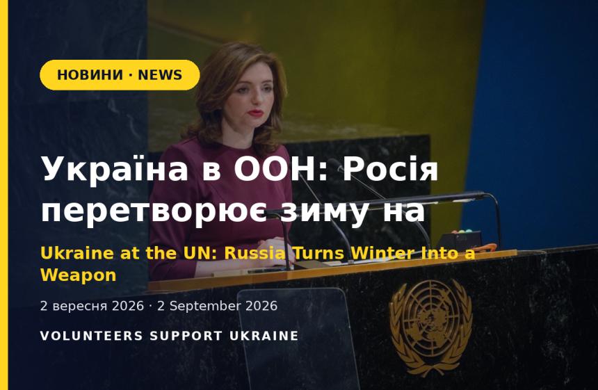 Україна в ООН: Росія перетворює зиму на зброю