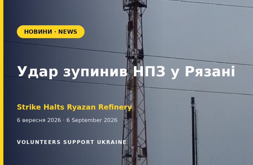 Удар по НПЗ у Рязані: одному з найбільших заводів Росії зупинили роботу