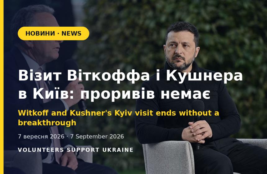 Візит Віткоффа і Кушнера в Київ завершився без проривів