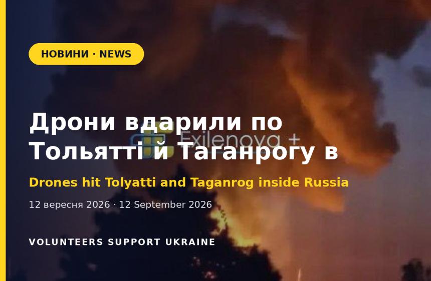 Дрони уразили хімзавод «КуйбишевАзот» у Тольятті та військовий аеродром у Таганрозі