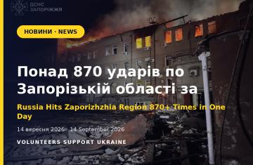 Russia Hits Zaporizhzhia Region 870+ Times in One Day, Killing One