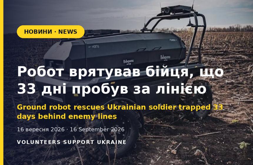 Ground Robot Rescues Ukrainian Soldier Trapped 33 Days Behind Enemy Lines