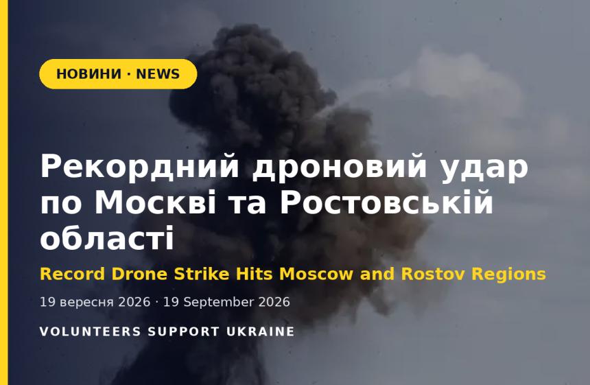 Record Drone Strike Hits Moscow and Rostov Regions