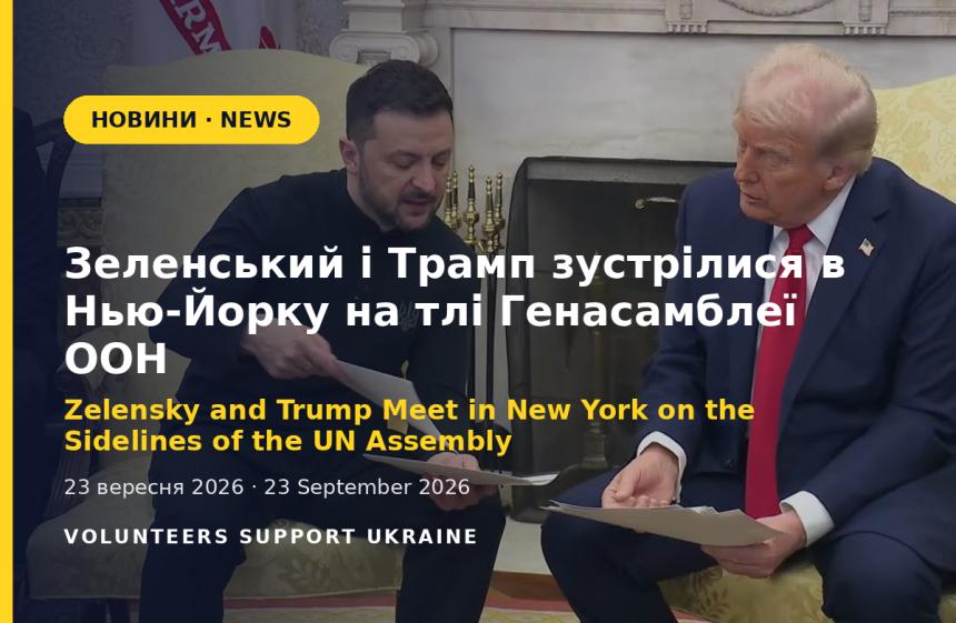 Zelensky and Trump Meet in New York on the Sidelines of the UN Assembly