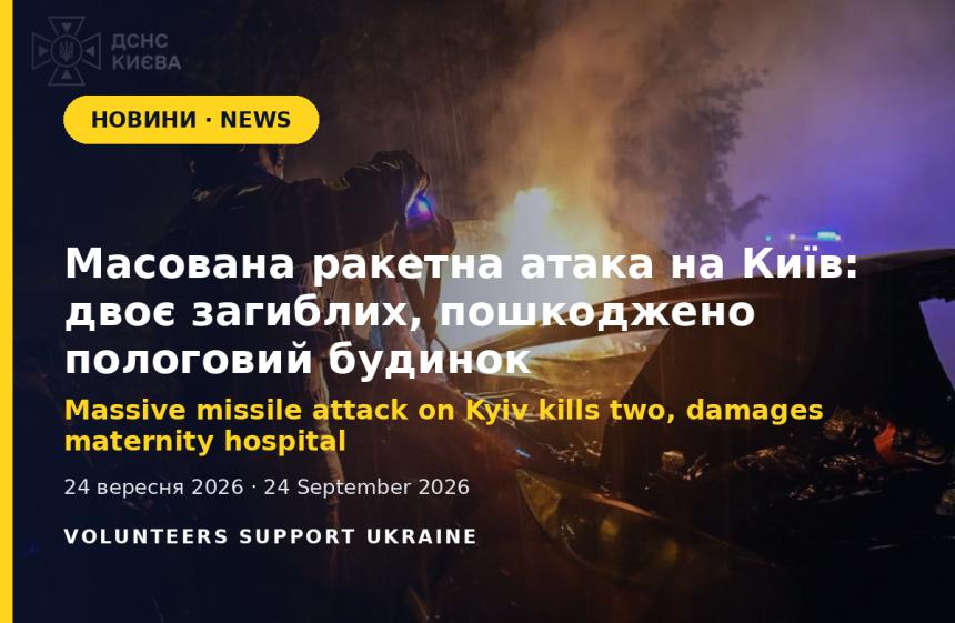 Massive Missile Attack on Kyiv Kills Two, Damages Maternity Hospital