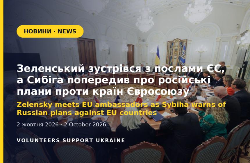 Zelensky meets EU ambassadors as Sybiha warns of Russian plans against EU countries