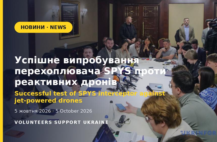Ukraine Successfully Tests SPYS Interceptor Against Jet-Powered Drones