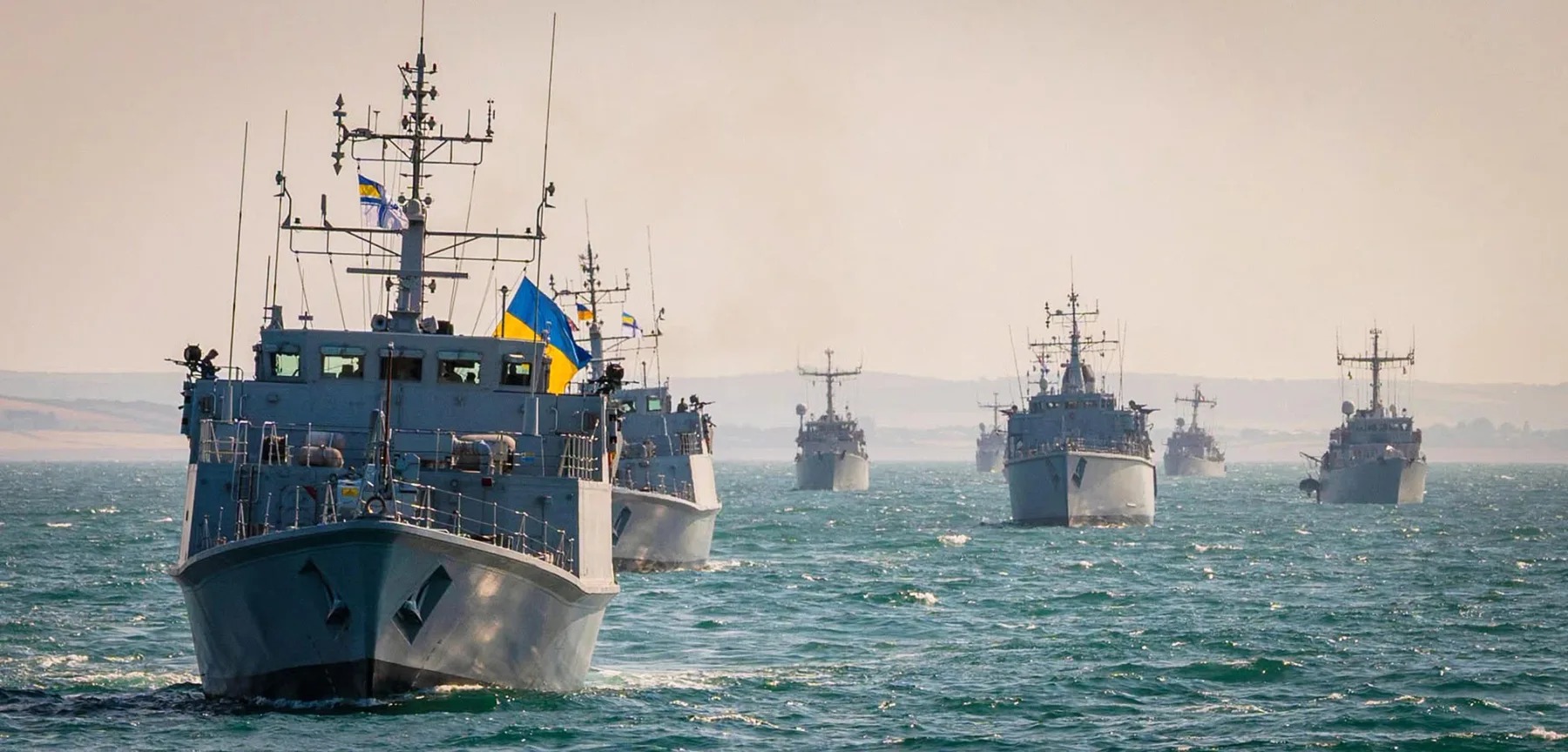 Ukrainian naval vessels of the kind that take part in joint Sea Breeze exercises with the Royal Navy