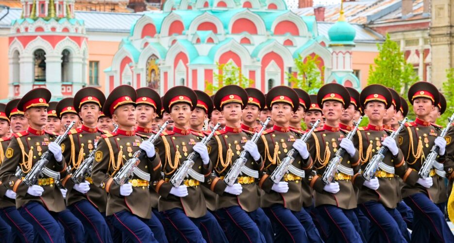 Військовослужбовці Північної Кореї на параді в Москві, травень 2026 року