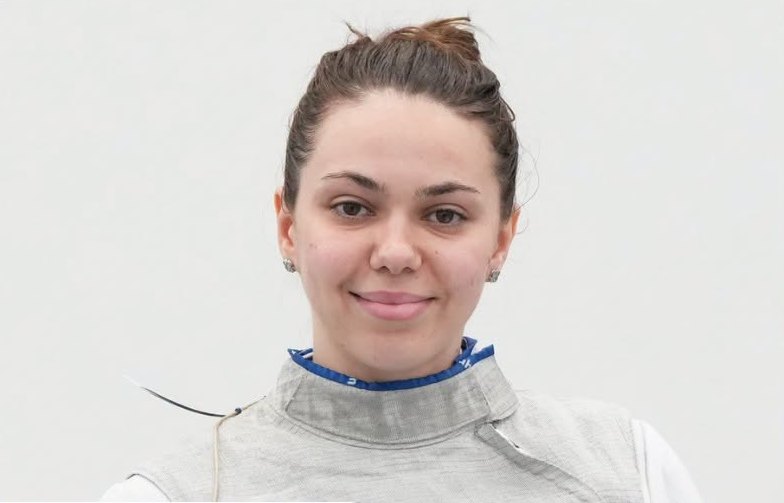 Alina Poloziuk pictured in fencing uniform during the World Championships