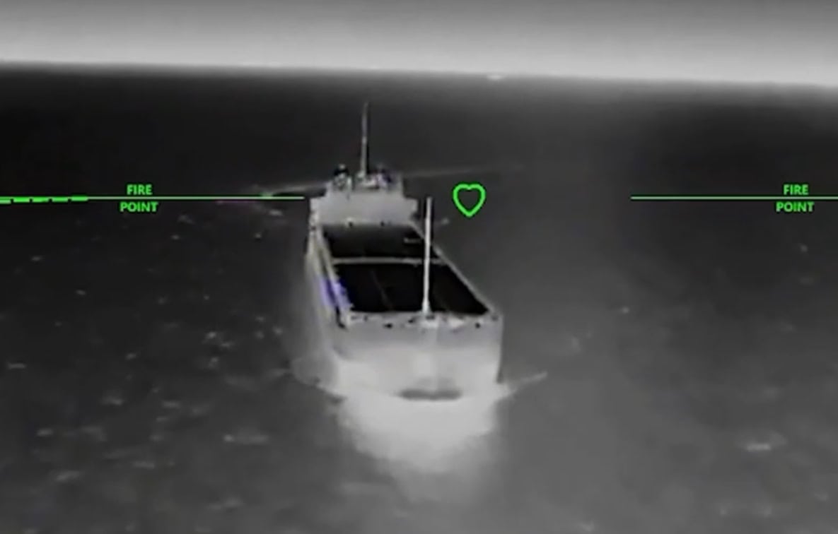 A Russian shadow fleet vessel targeted during Operation Molochka, Sea of Azov, July 2026