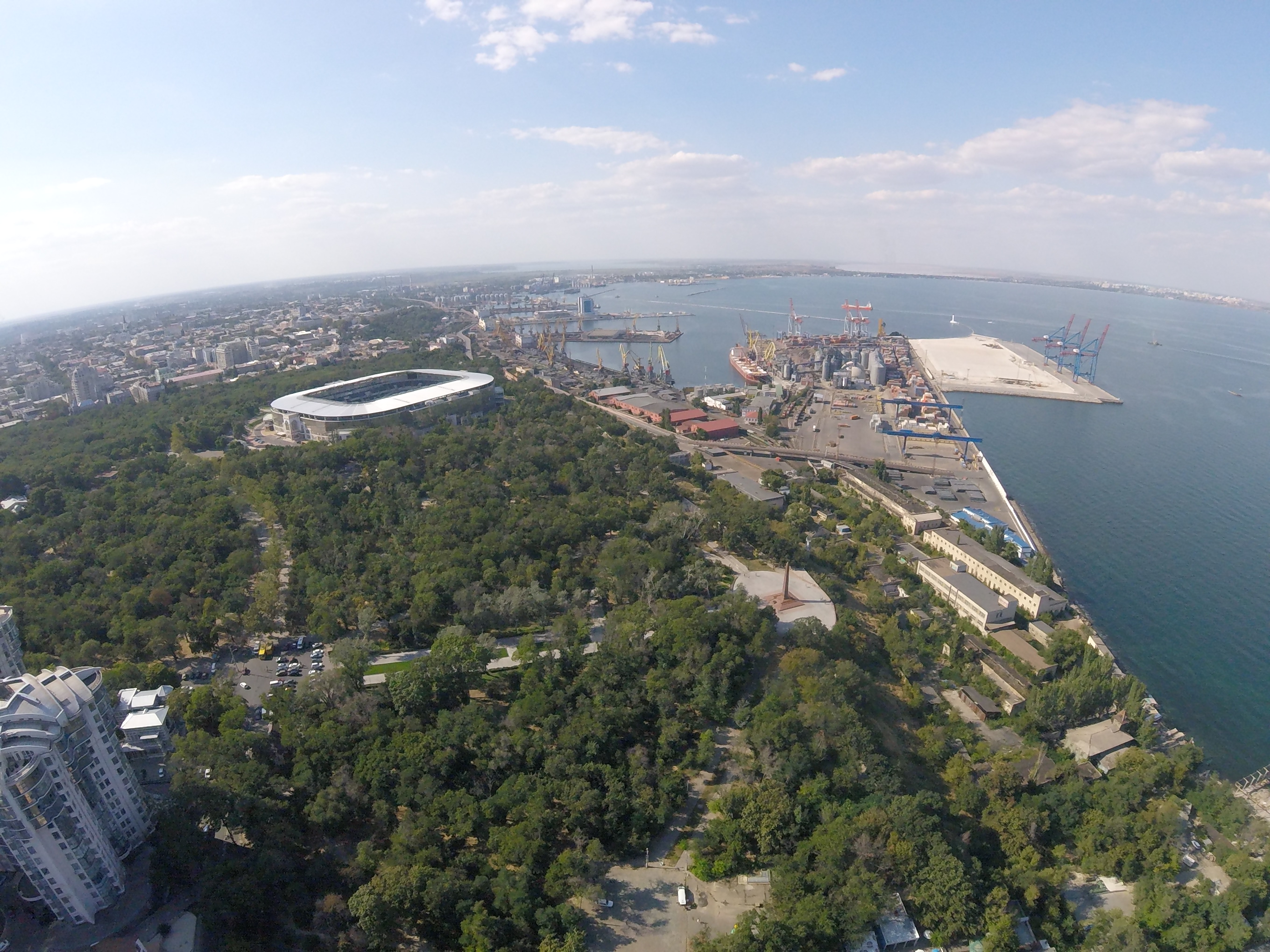 The port of Odesa, a key logistics hub that regularly comes under attack