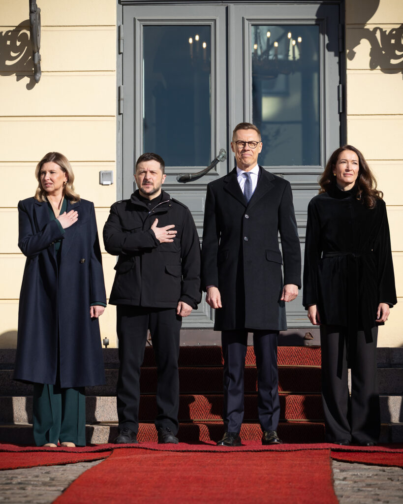 Президент Фінляндії Александер Стубб та Президент України Володимир Зеленський під час офіційного візиту до Фінляндії