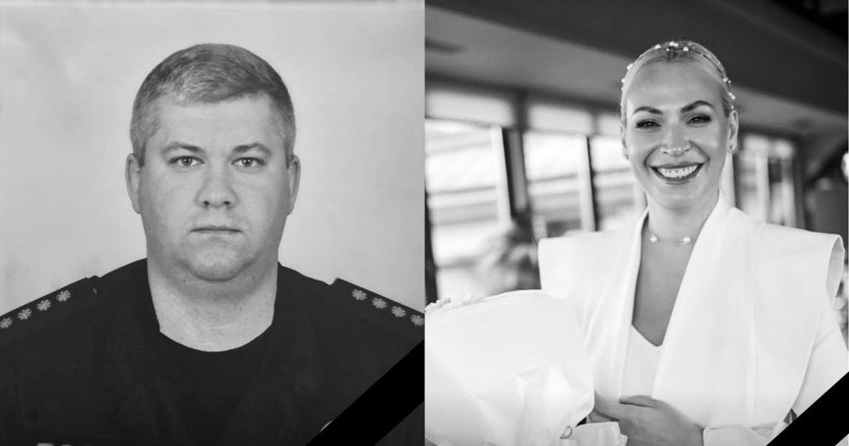 Artem Zubchuk and Yuliia Yevdokymova, the police officers killed in the strike on Zhytomyr