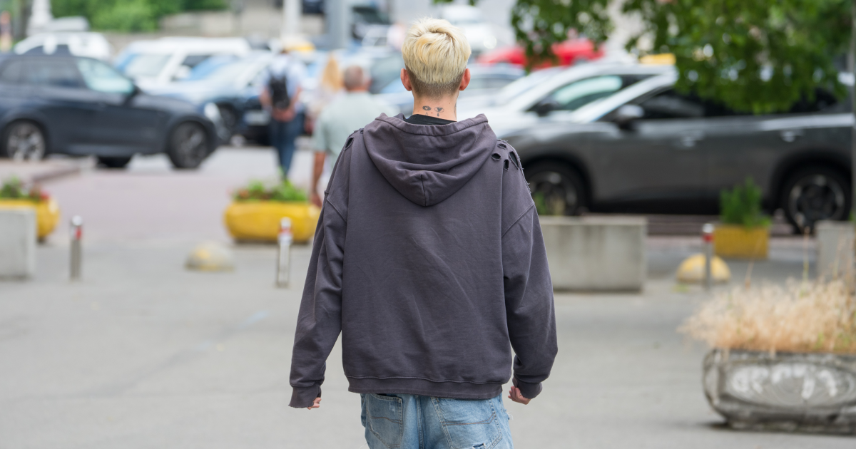 A teenager after returning from occupation