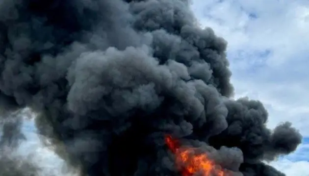Aftermath of the Ukrainian strike on a drone launch site and depots in occupied Donbas