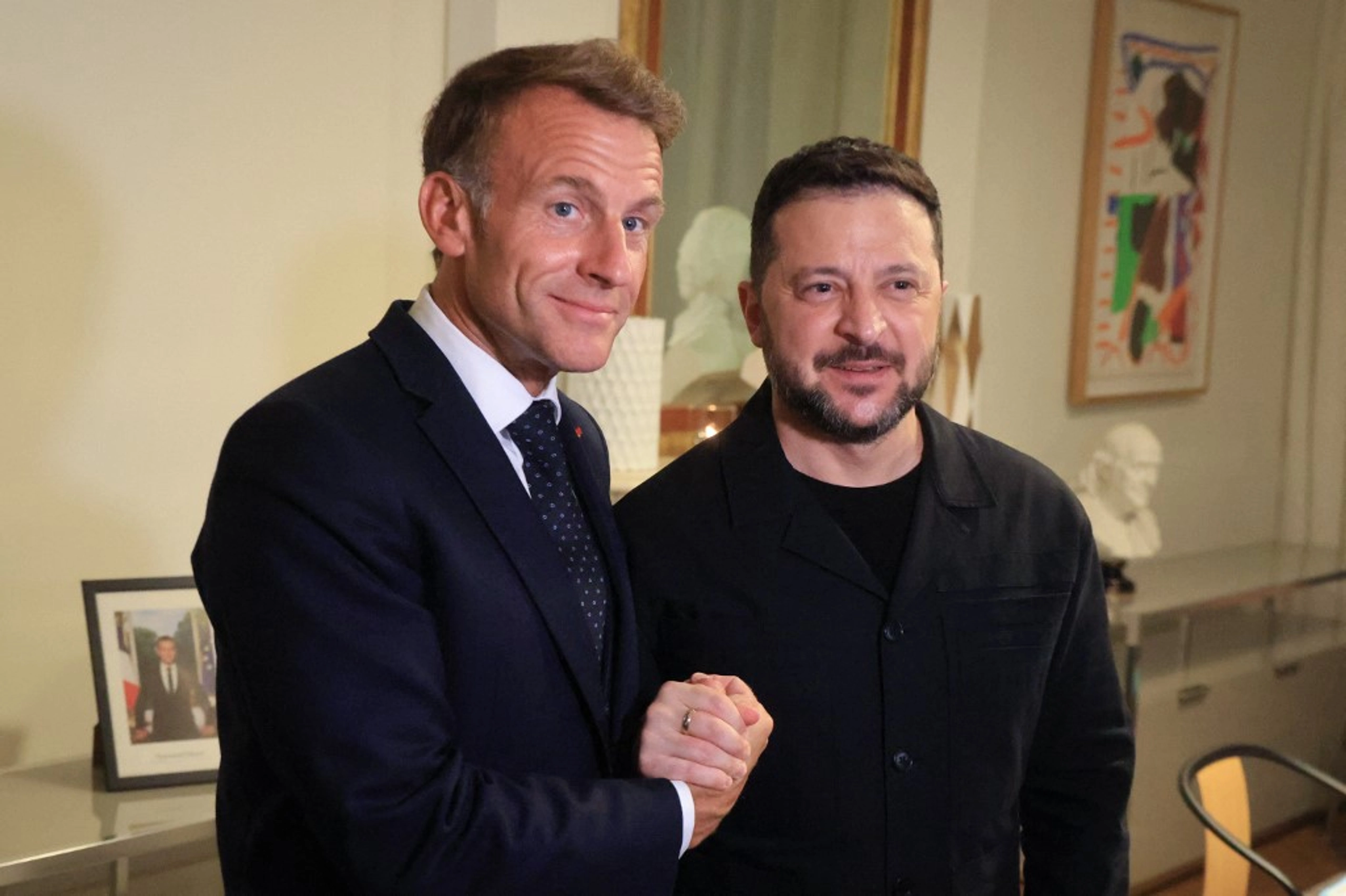 Zelensky and Macron meeting in New York