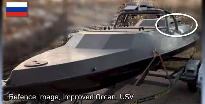 Reference photo of the type of Russian unmanned surface vessel involved in the encounter