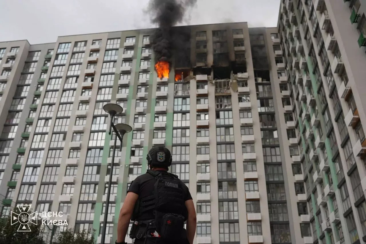 Illustrative photo: aftermath of one of the earlier strikes on Kyiv (September 2026)