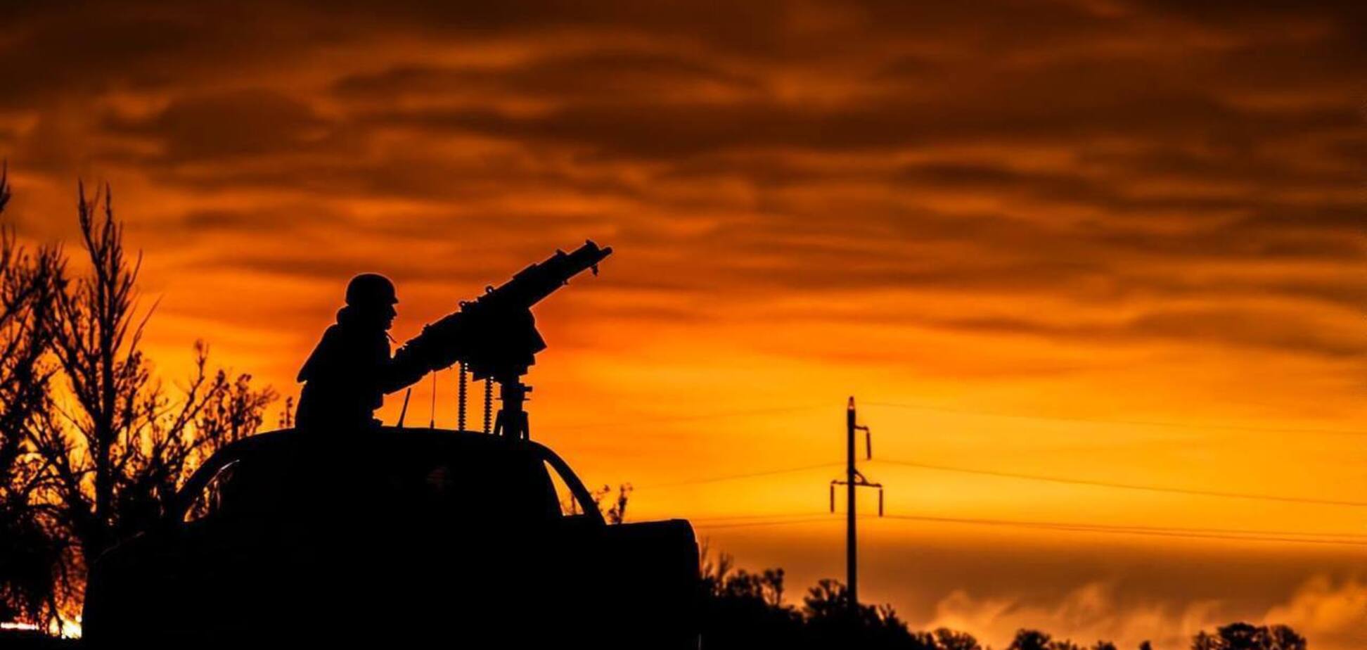 A mobile air defense unit on night duty