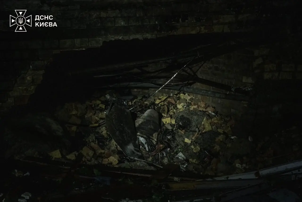 Aftermath of the strike on a residential building in Kyiv's Dniprovskyi district