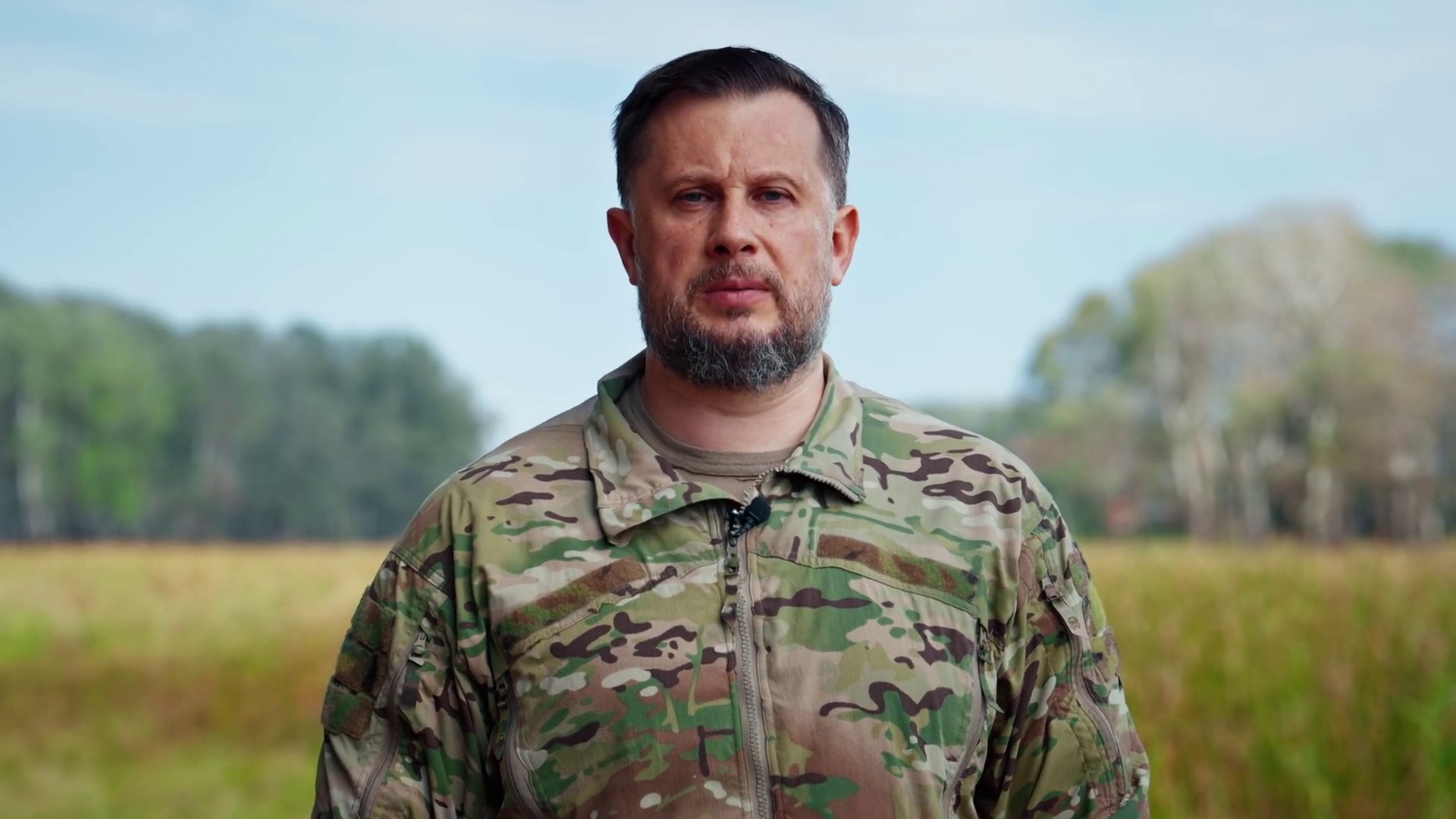 Brigadier General Andrii Biletskyi, commander of Ukraine's 3rd Army Corps, announcing the results of Operation Vivaldi