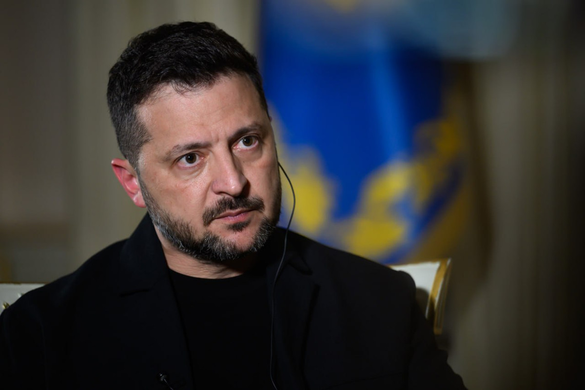 President Zelensky, photo from an interview