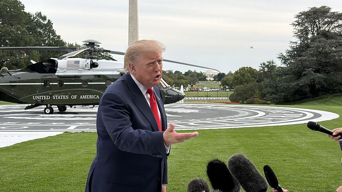 Donald Trump outside the White House, 9 October 2026 (photo: Getty Images)