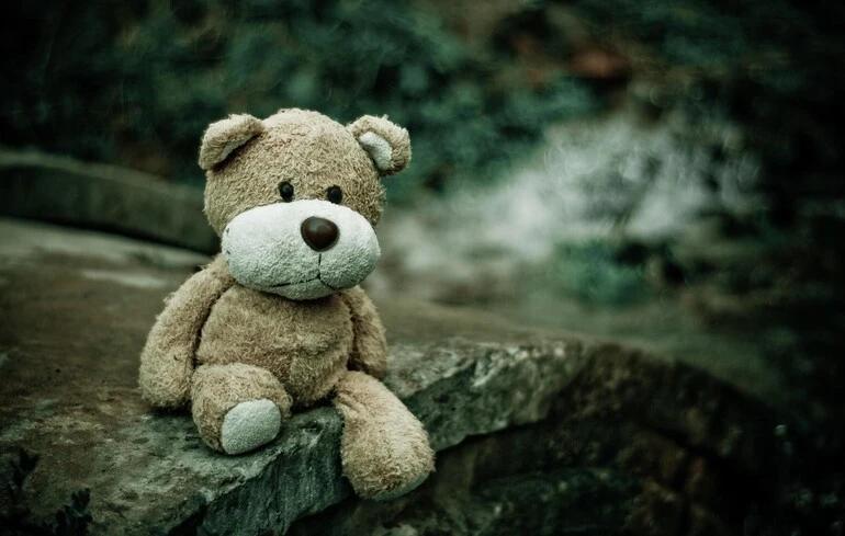Illustrative photo: a lost toy, a symbol of an interrupted childhood
